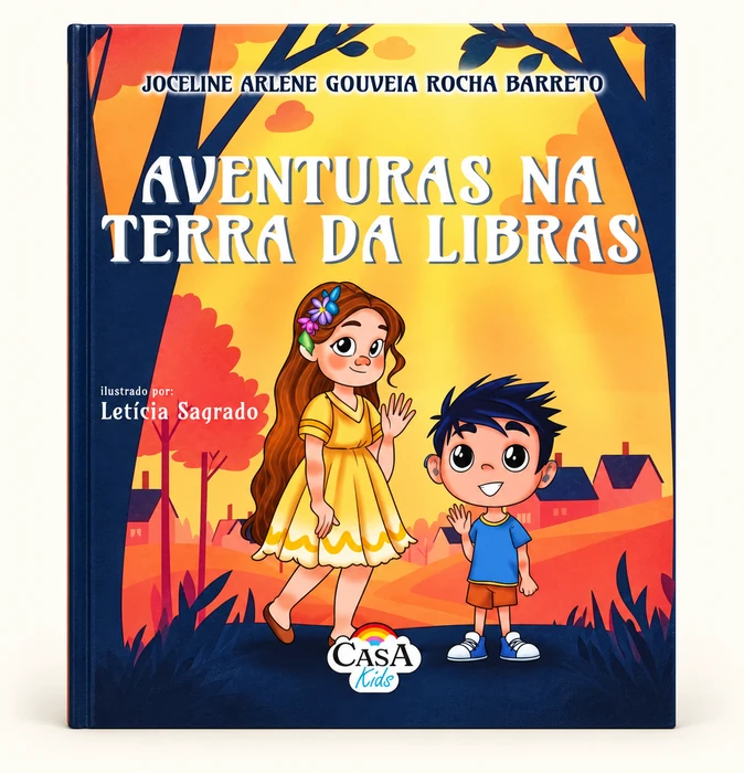 Capa do livro Aventuras na Terra da Libras, de Joceline Barreto